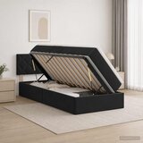  LED krevet za pohranu s madracem Crna 90 x 190 cm Baršun | shoptok.hr