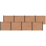 PANEL ograde 8 pcs WPC i aluminij Smeđa u
