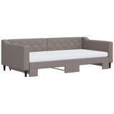  Dnevni krevet na razvlačenje smeđesivi 100 x 200 cm od tkanine | shoptok.hr