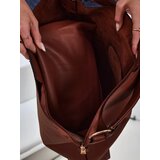 Resti Aurelia Grande Camel - Large A4 eco-leather bag, strap, zipper, stylish shopper | shoptok.hr