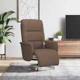 vidaXL Masažni naslanjač z oporo za noge rjavo blago | Shoptok.si