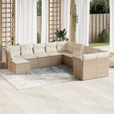 vidaXL 11-dijelni set vrtnih sofa od poliratana s jastucima bež | shoptok.hr
