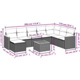 vidaXL 9-dijelni set vrtnih sofa s jastucima bež od poliratana | shoptok.hr