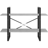 vidaXL ormarić za knjige s 2 razine boja betona 100x30x70 cm iverica | shoptok.hr