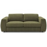 Bobochic Paris Zelena sedežna garnitura za spanje/raztegljiva iz šenilje 220 cm Hugo – | Shoptok.si