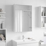  Kopalniška ogledalna omara s polico Bela 43 x 16 x 62.5 cm, (5000233115) | Shoptok.si