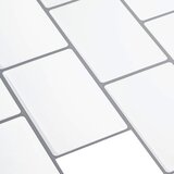  Subway pločica 50 pcs Bijela siva 30 x 30 cm Poliuretan i PET | shoptok.hr