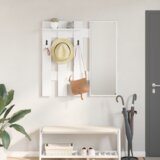 vidaXL Vješalica za kapute na zidu s pohranom Bijela 100 x 10 x 100 cm Cijene