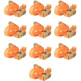 vidaXL Tovorni vezni trak 10 kosov 0,4 tone 6mx25mm oranžne barve, (20777602) Cene