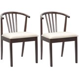  Stolac za blagovanje 2 pcs Svijetlosmeđa i svijetla Čvrsto drvo | shoptok.hr