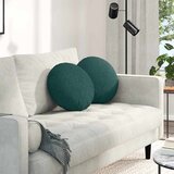  Jastučići za sjedenje 2 pcs Tamnozelena Ø40 x 13 cm tkanina | shoptok.hr