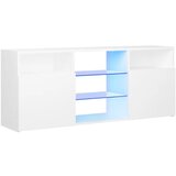 vidaXL TV omarica z LED lučkami bela 120x30x50 cm, (20912892) | Shoptok.si