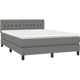  Krevet s oprugama i madracem tamnosivi 140x190 cm od tkanine | shoptok.hr