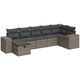 Maison Chic Seti vrtnega pohištva - Vrtna garnitura - Vrtni pohištvo set 7-delna z blazinami siv poli ratan, (21802526) | Shoptok.si