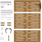  Vrtna vrata 85 x 150 cm od čelika COR-TEN četvrtasti dizajn | shoptok.hr