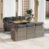 vidaXL 7-dijelni set vrtnih sofa sivi od poliratana | shoptok.hr