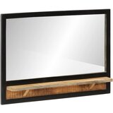 vidaXL Ogledalo s policom 80x8x55 cm od stakla i masivnog drva manga | shoptok.hr