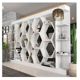 Hanah home Sueno Bijela polica za knjige 140x29,6x177,4 cm, Bijela | Eponuda.ba