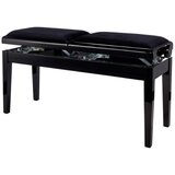 Gewa PIANO BENCH DOUBLE (130210) BLACK HIGHGLOSS - drvena dupla stolica cijene