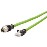 Metz Connect 142M2X15050 M12 omrežni kabel CAT6a S/FTP 5 m zelena PUR plašč, kislinsko odporen, odporen na ozon, UV odporen, primeren za verigo za spe, (20533032) Cene