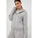 Adidas Bluza ženska, siva barva, s kapuco | Shoptok.si