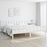 Maison Chic Posteljni okvir - Dvoposteljna postelja - Zakonska postelja bel trden les 160x200 cm-J3169, (21767718) | Shoptok.si