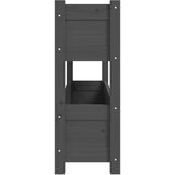 vidaXL visoka greda siva 112x25x66 cm trdna borovina | Shoptok.si