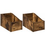  Kutija za LP ploče 2 kom. Dimljeni hrast 18 x 32 x 18 cm Slike
