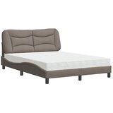  Krevet s madracem Hvar smeđesivi 120 x 200 cm od tkanine | shoptok.hr