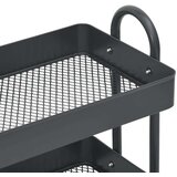 vidaXL 3-nadstropni voziček antraciten 43x34x79 cm jeklo | Shoptok.si