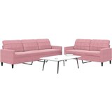 vidaXL 2-dijelni set sofa s jastucima ružičasti baršunasti Cijene