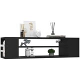 Viseći TV ormarić crni 100 x 30 x 26,5 cm konstruirano drvo | Eponuda.com
