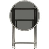  3-dijelni vrtni bistro set od poliratana i kaljenog stakla sivi | shoptok.hr