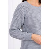 Kesi Striped sweater dress in gray color Cijene