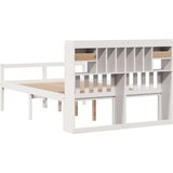vidaXL Knjižna postelja brez vzmetnice bela 160x200 cm trdna borovina | Shoptok.si