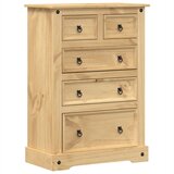  The Living Store Predalnik Corona 80x43x114 cm trdna borovina - Predalnik, (21498702) | Shoptok.si