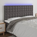  LED uzglavlje sivo 180x5x118/128 cm od umjetne kože | shoptok.hr