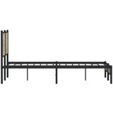 vidaXL metalni okvir kreveta s uzglavljem boja hrasta sonome 140x190cm | shoptok.hr