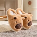  Plush Capybara Slippers With Ears Warm Soft Beige Size 32-33 | shoptok.hr
