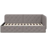  Kutni okvir kreveta Sivo-smeđa 100 x 200 cm tkanina | shoptok.hr