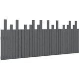 Maison Chic stensko posteljno vzglavje - vzglavna omarica - nočna omarica sivo 204x3x80 cm trdna borovina, (21706768) | Shoptok.si