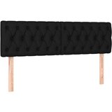 Maison Chic Posteljno vzglavje - Vzglavna omarica 2 kosa črno 72x7x78/88 cm blago, (22077574) Cene