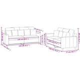  2-dijelni set sofa s jastucima smeđi baršunasti | shoptok.hr