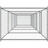  Kavez za pse s vratima sivi 10x2x1,5 m od pocinčanog čelika | Eponuda.com