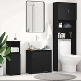 vidaXL Kopalniška omarica Črni hrast 60x33x60 cm Inženirski les | Shoptok.si