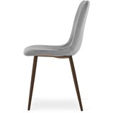 Lava stolica - svijetlosivi baršun / noge od oraha x 4 | shoptok.hr