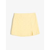 Koton Mini Skirt with Slit Detail with Floral Texture. Cene
