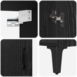 vidaXL Strani šal 2 pcs Črna Orehovina 69.5 x 32.5 x 180 cm | Shoptok.si