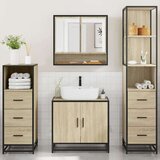vidaXL 4-dijelni set kupaonskog namještaja boja hrasta sonome drveni | shoptok.hr