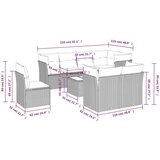 vidaXL 9-dijelni set vrtnih sofa s jastucima poliratan smeđi | shoptok.hr